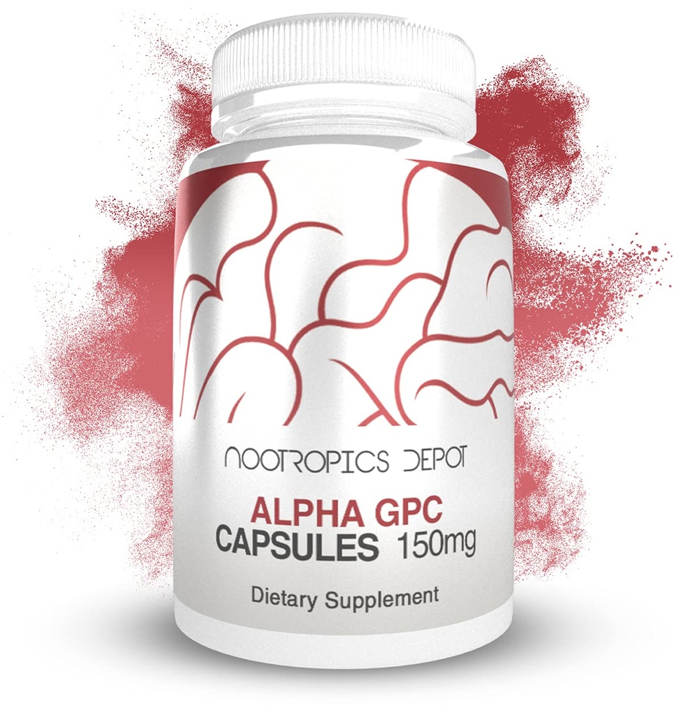 Nootropics Depot Alpha GPC Kapsle 124; 150mg Tobolky 124; 60 Počet Tobolky 124; Cholin dodatek 124; Příplatek na zdraví mozku 124; Podporuje zdravé funkce mozku 124; Vylepšení kognitivní, Paměť + Zaměření