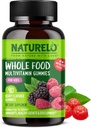 NATURELO Celé jídlo Vitamin Gummie pro děti - Žvýkací Gumový Multivitamin pro děti - Non- GMO - s vitamíny a minerály - 90 Veganské gumy