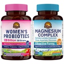 Vitalitown Probiotic + Magnesium Bundle (Balení po 2) Obal 124; Ženské Probiotika (bod 1) a komplex hořčíku (bod 2) Obal 124; 30 Probiotické kapsle & 120 Magnesium Kapsle