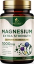Hořčík Minerální dodatek 1000 mg - High potency Magnesium Citrát pro kosti, Zdraví srdce, Nervy & Muscle Support, Přírodní komplex hořčíku pro podporu celého těla, Lahvička v USA - 120 Kapsle
