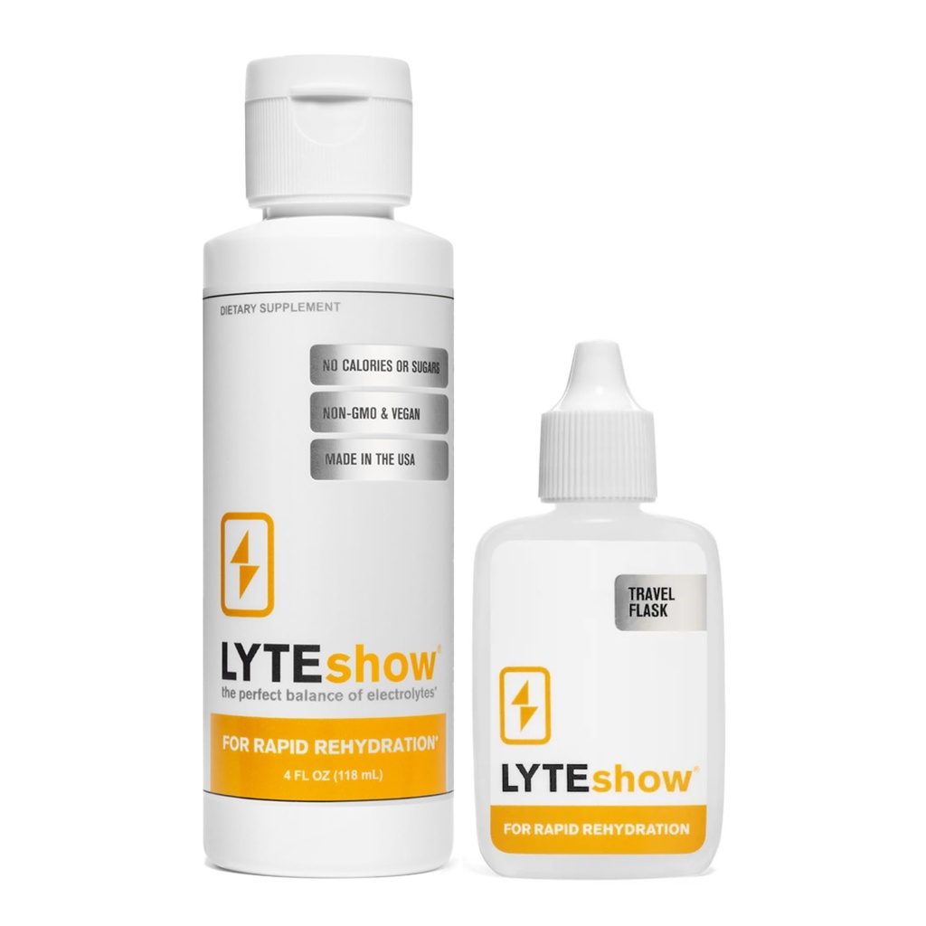LyteShow - Elektrolytové kapky pro rychlou rehydrataci + Digestion + Mozek + Energie + Imunita 124; No Cukr 124; Stopy Minerály 124; Neochucené, jemná minerální chuť - 40 Služeb (hořčík, draslík, zinek)