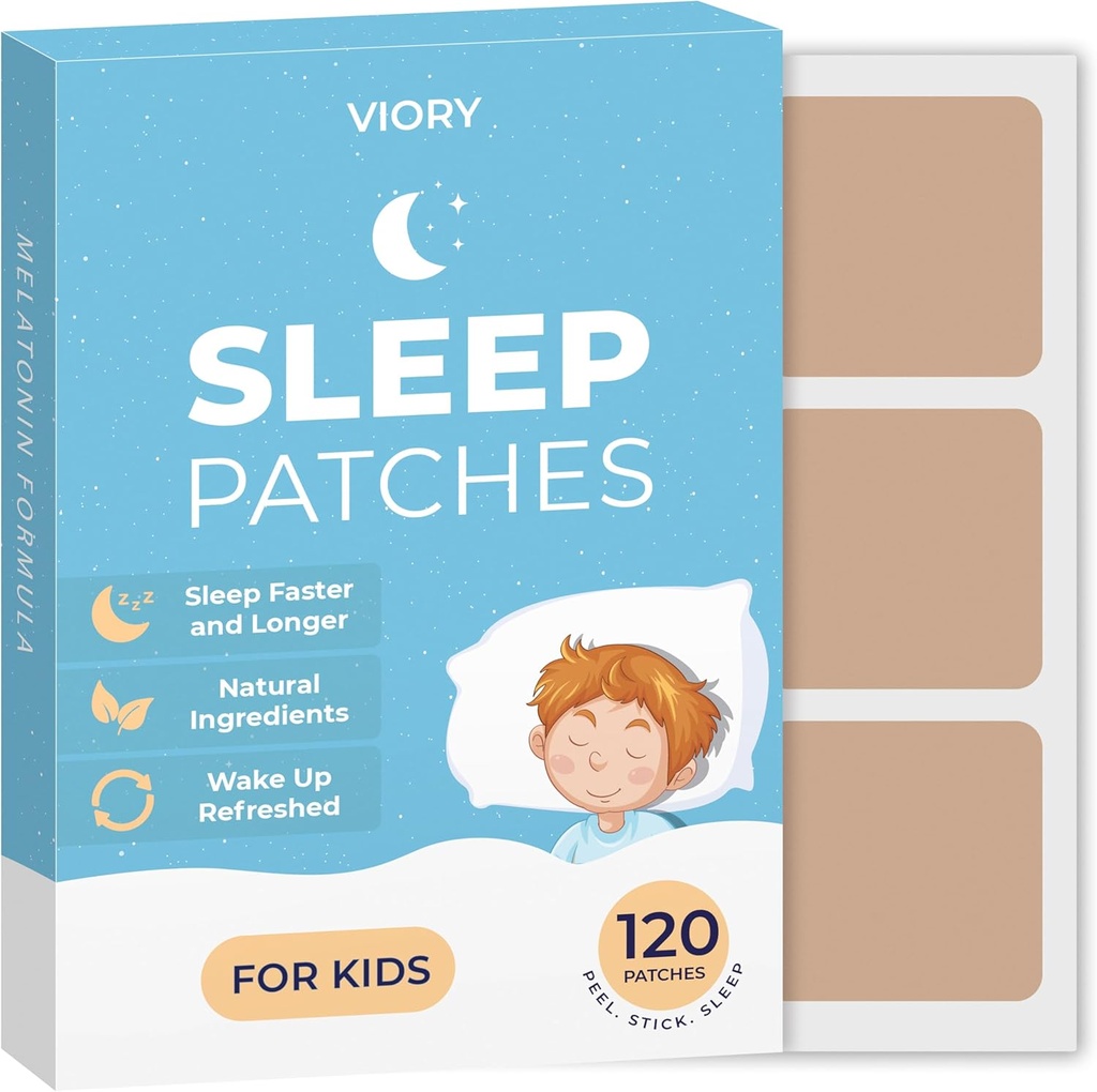 VIORY 120 Sleep Patches for Kids Extra Strength - Rychlé hraní, 100% přírodní ingredience, Skin- Friendly & Snadné použít Sleep Stickers for Boys