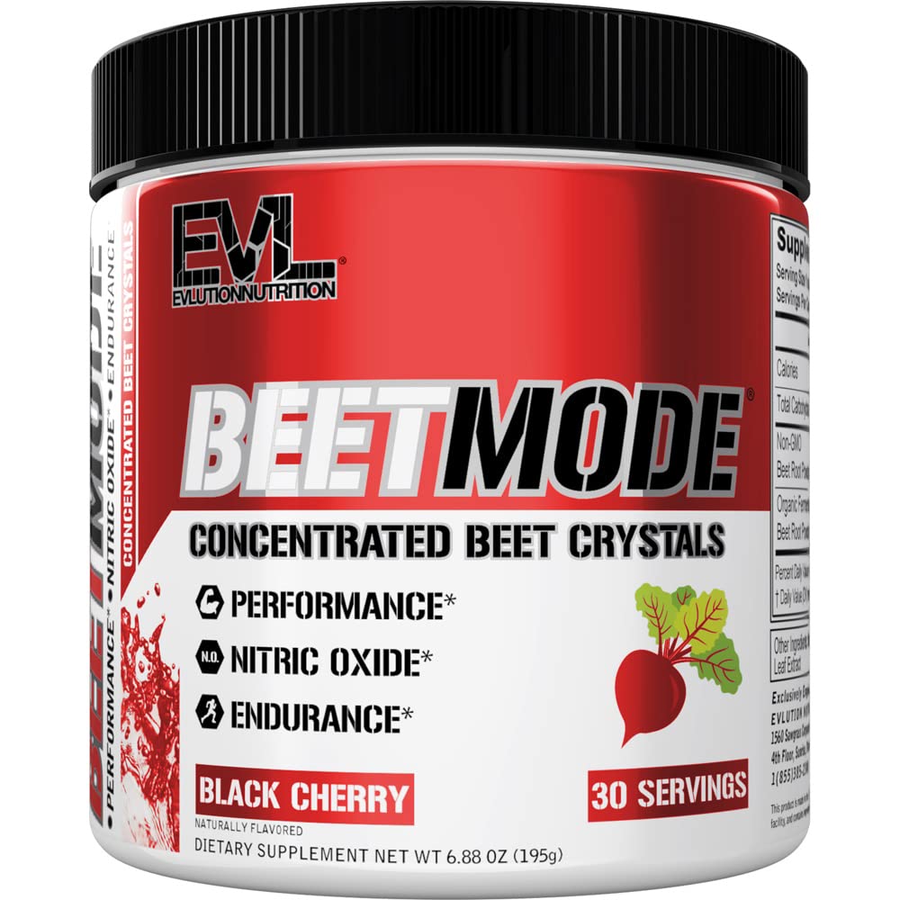 Eluce Nutrition BeetMode - Kořen řepy - Oxidový booster - Black Cherry Flavor - Pre nebo Post- Workout Dodatek pro vylepšenou energii a výkon - Vegan & gluten zdarma - 30 Služeb