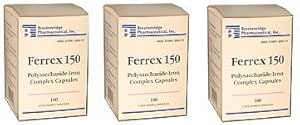 Ferrex 150 Polysacharidy Komplexní železné kapsle Breckenridge - 100 Ea podle Marble Medical