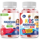 Magnesiové gumy pro děti a dospělé - 500 mg - Klidná žvýkačka hořčíku - Magnesium Citrát Žvýkací doplněk pro nádech a svalovou podporu