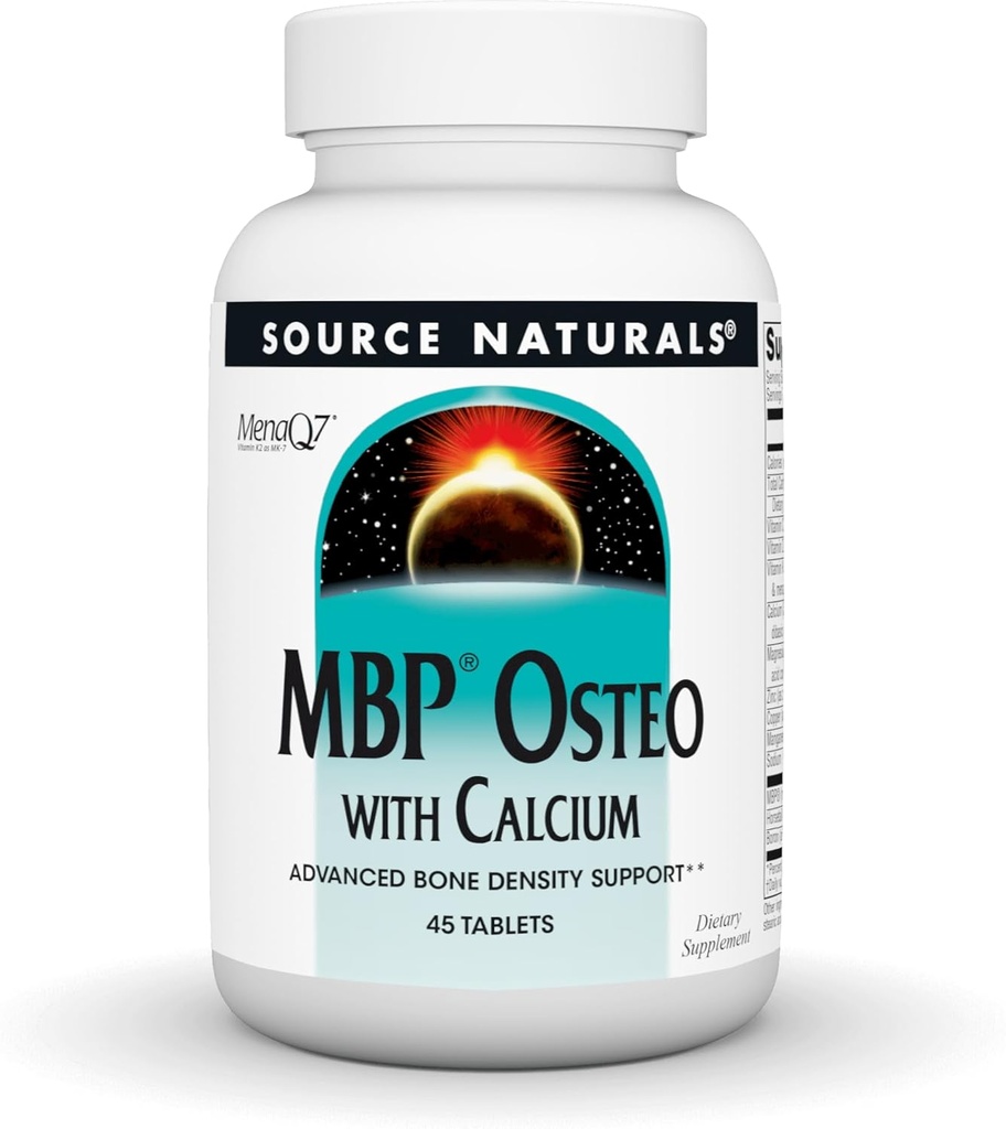Zdroj Naturals MBP Osteo s vápníkem, Pokročilá podpora hustoty kostí *, 45 tablet