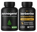 NutraChamps Kompletní oběhové & Metabolické Boost: Pycnogenol & Berberine Duo