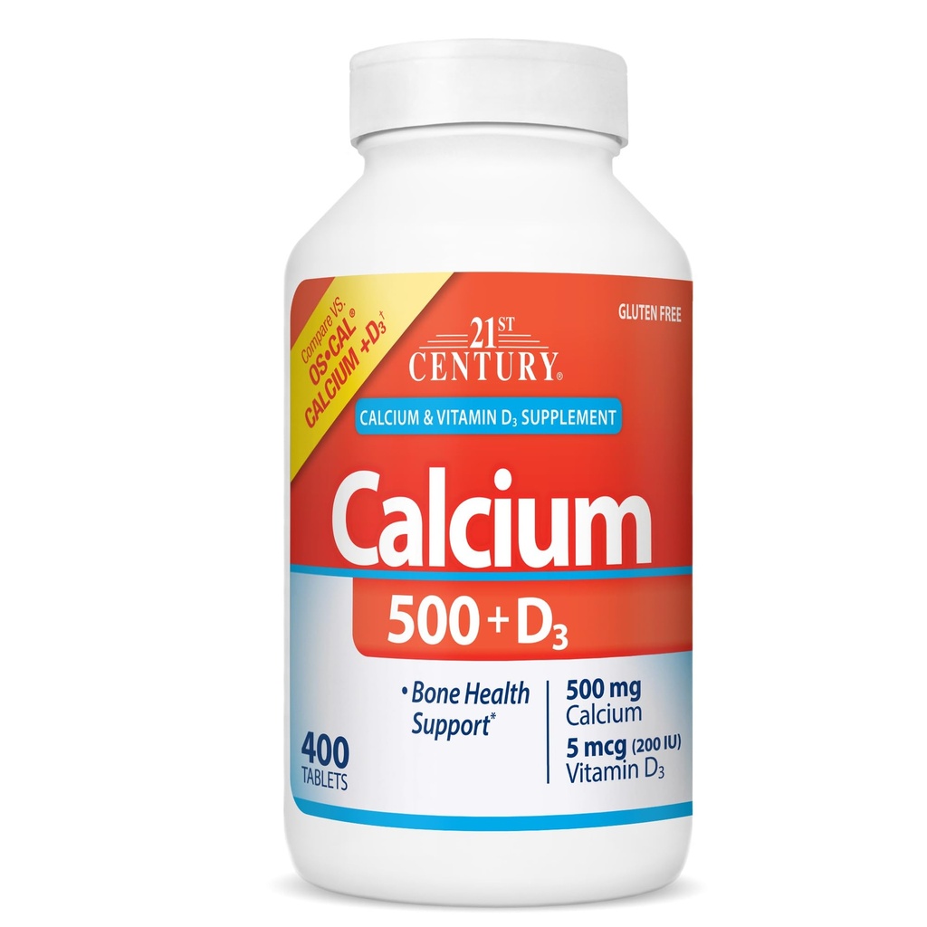 21. století vápník 500 mg Plus D3 tablety, 400 Počet