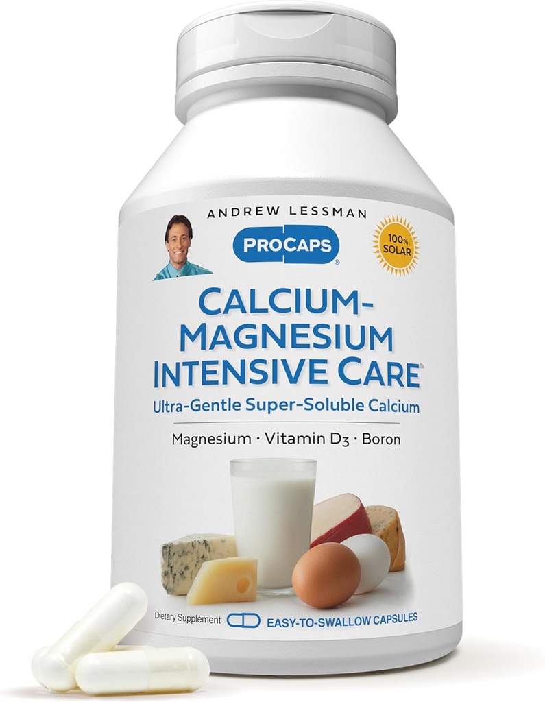 ANDREW LESSMAN vápník Magnesium intenzivní péče 1000 Kapsle - Kostní a kosterní zdraví Essentials. Snadno spolknout tobolky, super rozpustný jemný prášek. Jemně k těm nejcitlivějším kamenům.