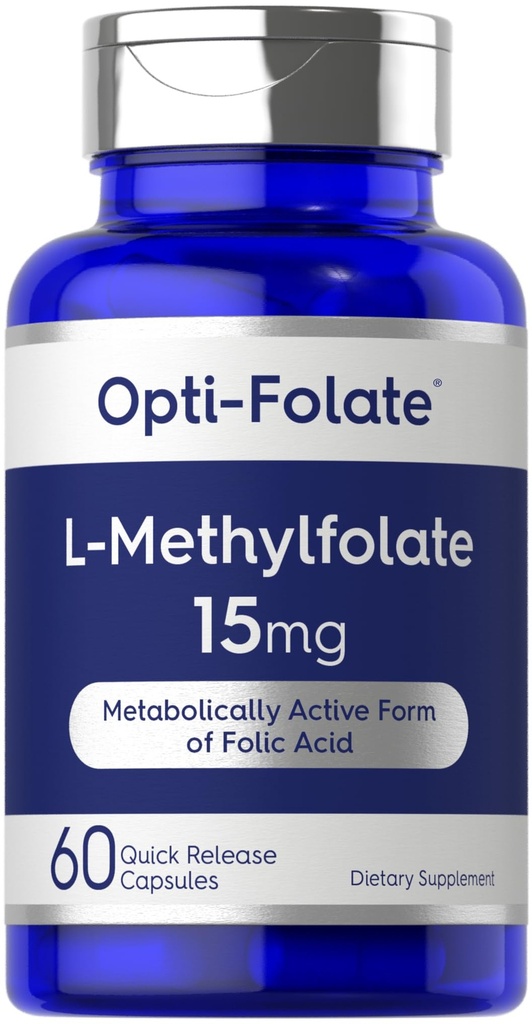 Carlyle L Methylfolate 15mg CLAS124; 60 Kapsle CLAS124; Max Potency CLAS124; Optimalizovaná a aktivovaná CLAS124; Non- GMO, Gluten Free CLAS124; Methyl Folát, 5- MTHF CLAS124; podle Opti- Folát
