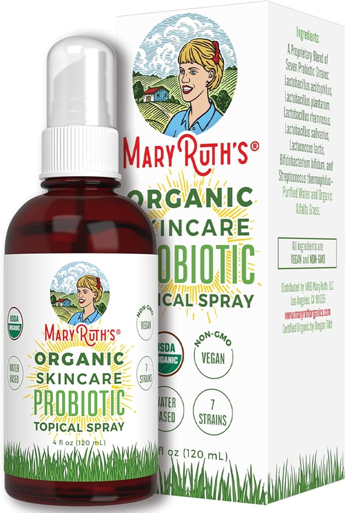 Topical Probiotic Liquid USDA Organic Topical Probiotics for Digestive Health Lactobacillus Acidophilus Probiotic Gut Health & Immunication Supplement Vegan Non- GMO gluten Free 4 Fl Oz