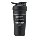 BlenderBottle Strada Shaker Cup Izolovaná nerezová láhev s Wire Whisk, 24-Ounce, černá