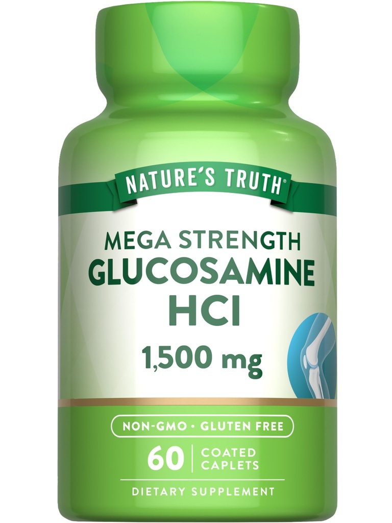 Nature 's Truth Glucosamine HCI 1500mg CLAS124; 60 Caplet CLAS124; Mega Strength CLAS124; Non- GMO & gluten zdarma