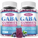 2 Pack GABA Gummies pro dospělé, Relaxace, Zzz & Mood - Sugar- Free Calm Gummies s L-Theanine, 5-HTP, Vitamin D3 - Přírodní Zzz Podpora, GABA doplňky pro děti, 120 Počet