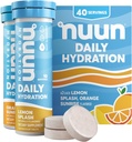 Nuun Daily Electrolyte Tablety s hořčíkem, vápníkem, draslíkem, chloridem a sodíkem, bez glutenu, bez cukru, & Vegan, Mixed Citrus Flavor, 4 balení (celkem 40 porcí)