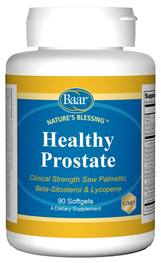 Baar Nature 's Blessing Health Prostate Softgels, Klinická síla Saw Palmetto, Beta- Sitosterol & Lycopen, 90 Softgels