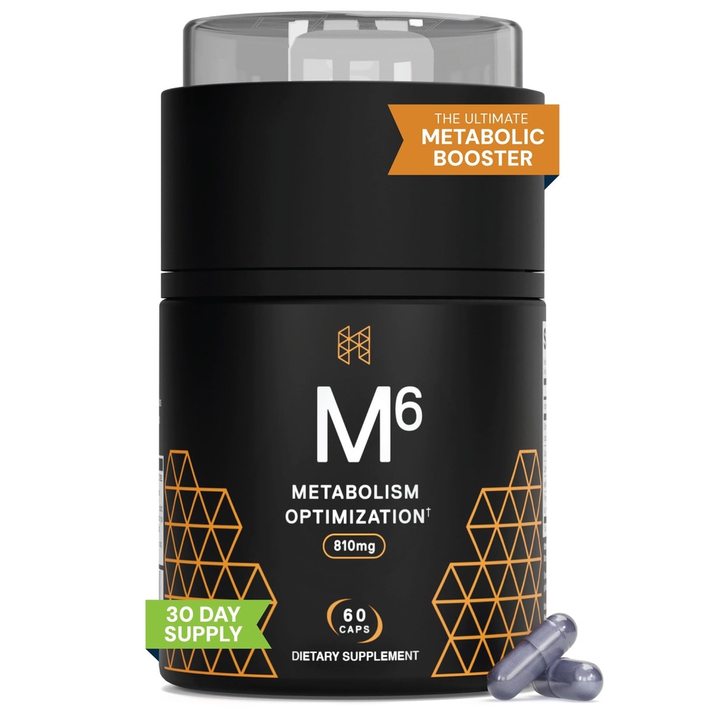 Vysoký výkon Nutriční metabolismus Booster, HPN M (6) Hořák na tuk, Přirozený doplněk hubnutí, Podpora Lean Muscle, Zvýšení energie, Vegan Friendly, Klinicky Testováno, 60 Kapsle