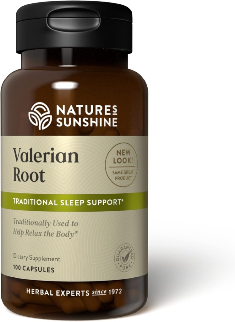 Nature 's Sunshine Valerian Root, 100 Kapsle 124; Bylinný dodatek podporuje relaxaci, podporuje spánek, a dodává přírodní nervové systémy podporu