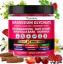 Adndale 90ct 15- in-1 Magnesium Glycinate Gummies 400 mg / ser- with Magnesium Malate, Ashwagandha, Tart Cherry, Magnolia Bark, Lemon Balm, Passionflower, Heřmánek, L- Theanin, Zinek, Vitamin K2 & D3