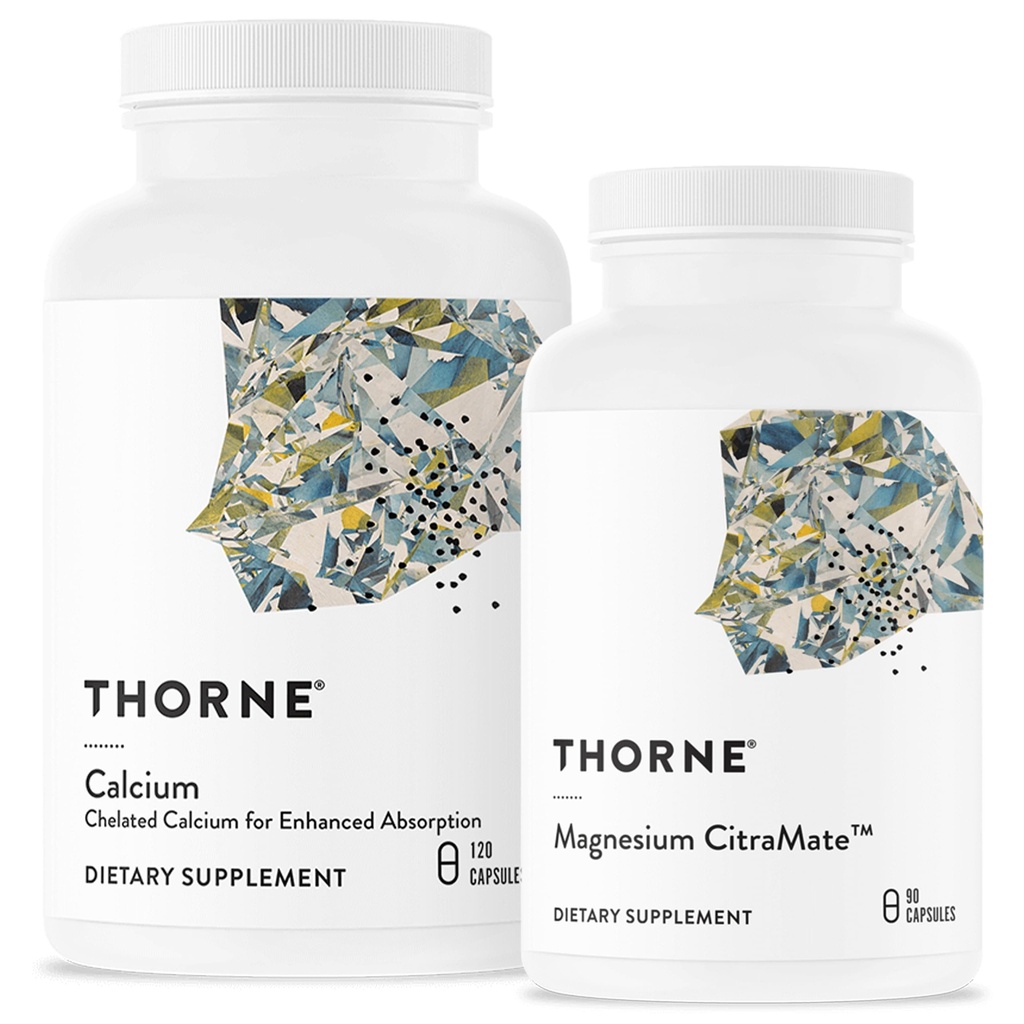 THORNE - Bone Health Bundle - Dikalcium Malate a Magnesium CitraMate - 90 až 120 Služeb