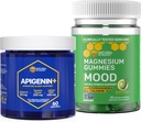 Přírodní zásobníky Apigenin + Mood Magnesium Gummies Bundle - Sleep Quality & Stress Support * - 150 Kusy