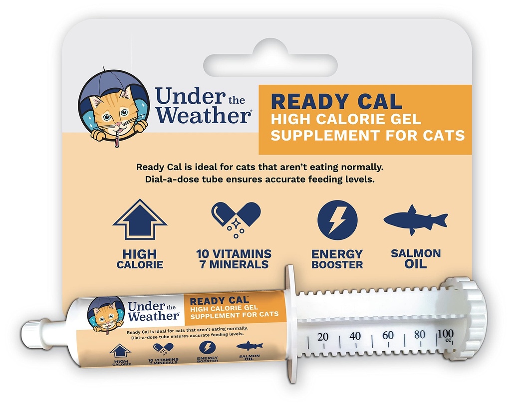 Pod Počasí Pet 124; Připravený Cal pro kočky 100cc 124; High Calorie dodatek 124; Cat Weight Gainer a High Calorie Booster Booster 124; 10 Vitamíny, 7 Minerály & Omega mastné kyseliny (pro kočky 100cc)