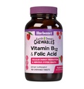 Bluebonnet Nutrition Earth Sweet Vitamin B12 1000 mcg & Folic Acid 400mcg Brain Health & Energy * Vitamíny pro ženy a muže - Vegan, gluten- Free Raspberry B 12 Vitamin - 180 Žvýkací tablety