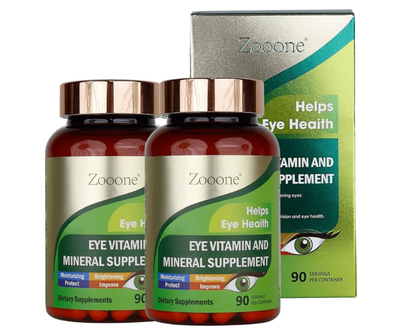 zooone- Lutein oční vitaminy dodatek pro makulární zdraví a suché oko, Obsahuje Lutein, zinek, vitaminy C / E & Zeaxanthin na podporu oční zdraví, 90 tablet (2)