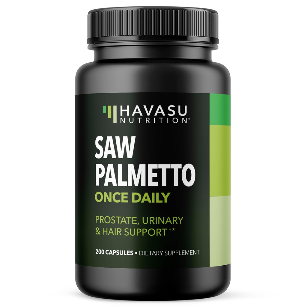 Saw Palmetto pro muže Prostate Health dodatek k podpoře funkce močového traktu - 500mg per Serving - 200 Počet - DHT Blocker Vlasové vitamíny - Vegan, Non- GMO kapsle, nad 6 měsíců Dodávka