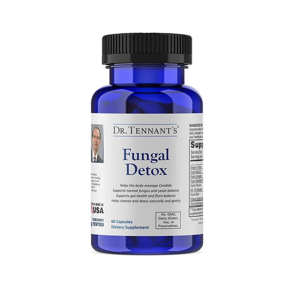 Dr. Tennant 's Fungal Detox 124; Candida Cleanse, Mood & Hormon Balance 124; Podporuje zdravé kvasinky a Gastrointestinální zdraví