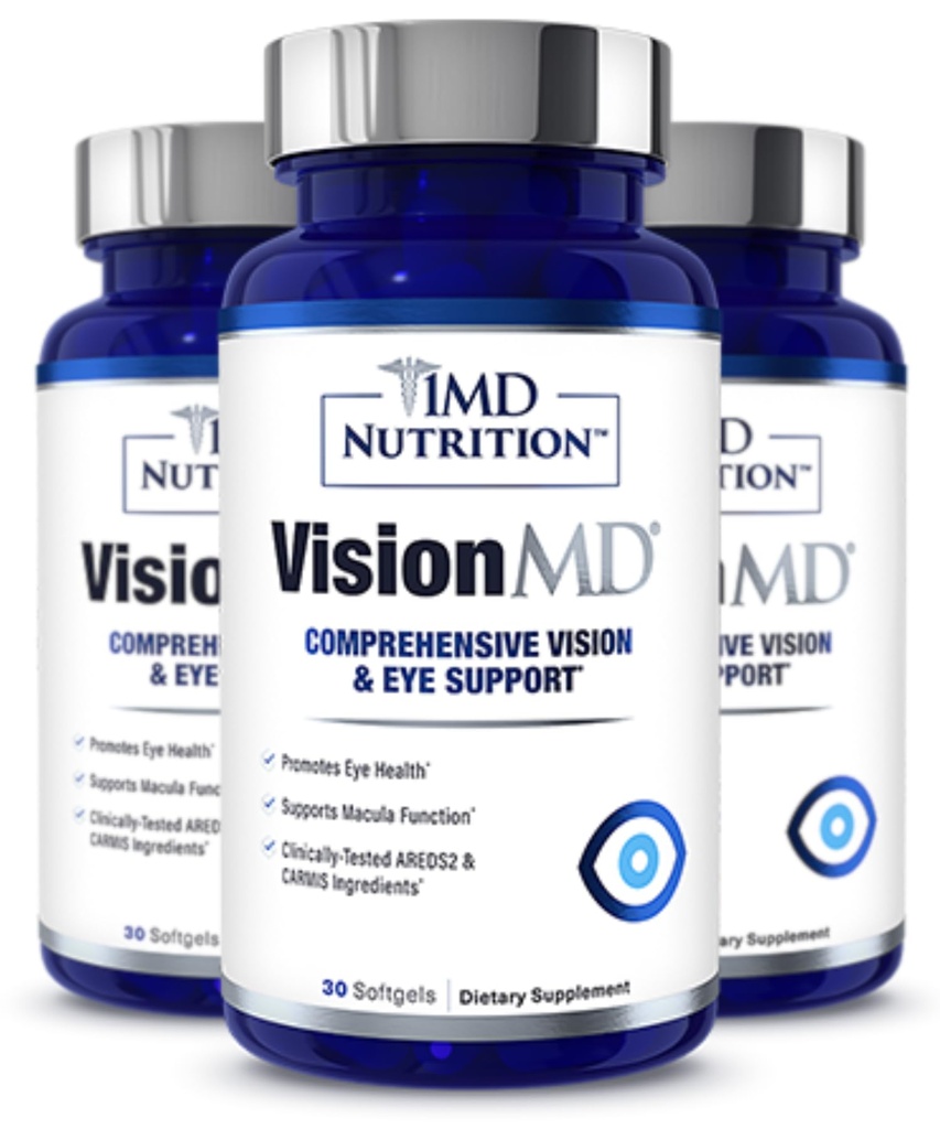 1MD Nutrition VisionMD oční vitamin CARMIS - s Lutein & Zeaxanthin CARMIS 124; Podporuje Vision Health, Everyday Eye Strein, & Occasional Dry Eye CARMIS 124; 90 Softgels (3- Pack)