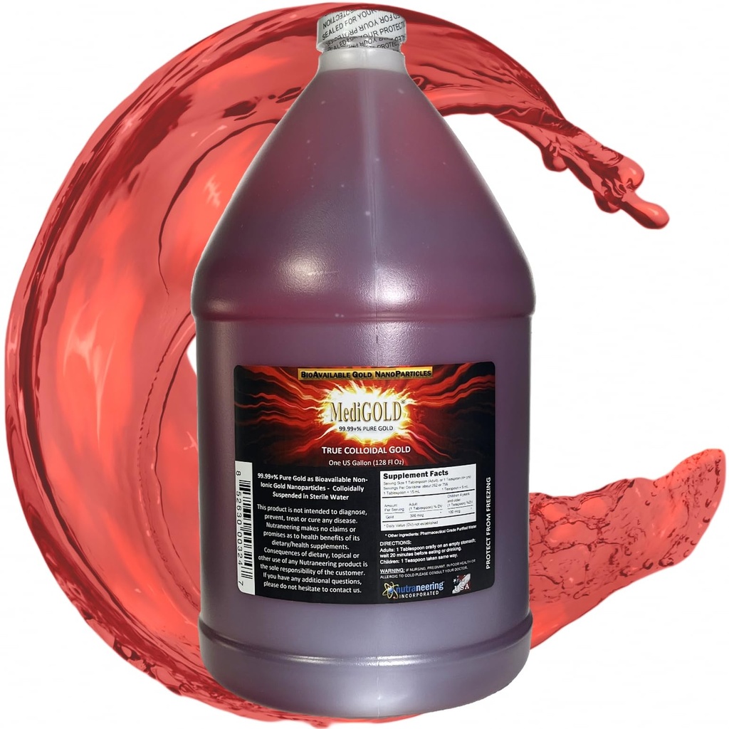 Pravý koloidní zlato - 1 US Gallon v BPA zdarma plastový džbán