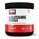 FORCE FACTOR L-glutamin prášek pro post cvičení zotavení, svalové zotavení, zdravé svalové funkce, a imunita, 5000mg / 5g glutamin dodatek, Vegan, Non- GMO, 60 Služební