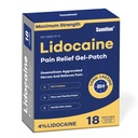 Sumifun 4% Lidokain Pain Relief Patches - OTC maximální síla - Flexible & Long- Lasting, 18- Count Lidokain Patches for Back, Neck, Muscle, Joint Pain - Nevonná bolest Patch