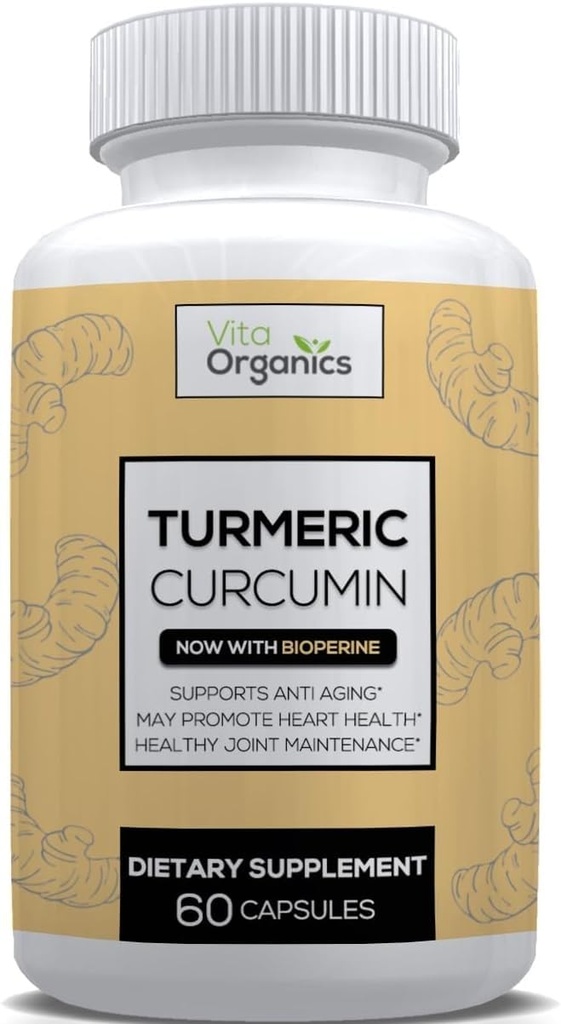 Kurkumin 1300mg - Extra România Strength Joint & Zánět Podpora - Vysoká absorpce s Black Pepper Extract - 95% Kurkuminoidy Společná podpora Dodatek - 60 Kapsle