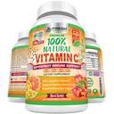Fresh Healthcare 100% přírodní vitamín C - 500 mg od Rose HIPS, Acerola Cherry & Camu Camu - vysoká absorpční imunitní podpora, kůže, kloub a kolagen Booster s Citrus Biflavonoidy - 120 Kapsle