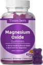 Oxid hořečnatý Gummies 500mg, Cukr zdarma pro dospělé a děti, Nejlepší Mg Form for 'Digestion', pro spánek, Nerve, Head Health, Muscle & Stress Relief, Gluten Free, non GMO, Vegan, Pectin, 60