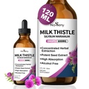 Mléko Thistle Dodatek, Silymarin Mléko Thistle Extract pro podporu jater, Čistota, Detox, Antioxidant Podpora, Denní doplněk jater, Vegan & Non- GMO, 4 FL OZ