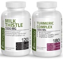 Bronson Kurkumin kurkumin s BioPerine High Potency Joint Support + Milk Thistle 1000mg Silymarin Marianum & Dandelion Root