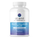 DR. EMIL NUTRITION Dámské vícekolagenové pilulky CLAS124; Kolagenové doplňky na podporu vlasů, kůže, nehtů, & spony CLAS124; Hydrolyzované kolagenové doplňky Typy I, II, III, V & X CLAS124; 180 Kapsle