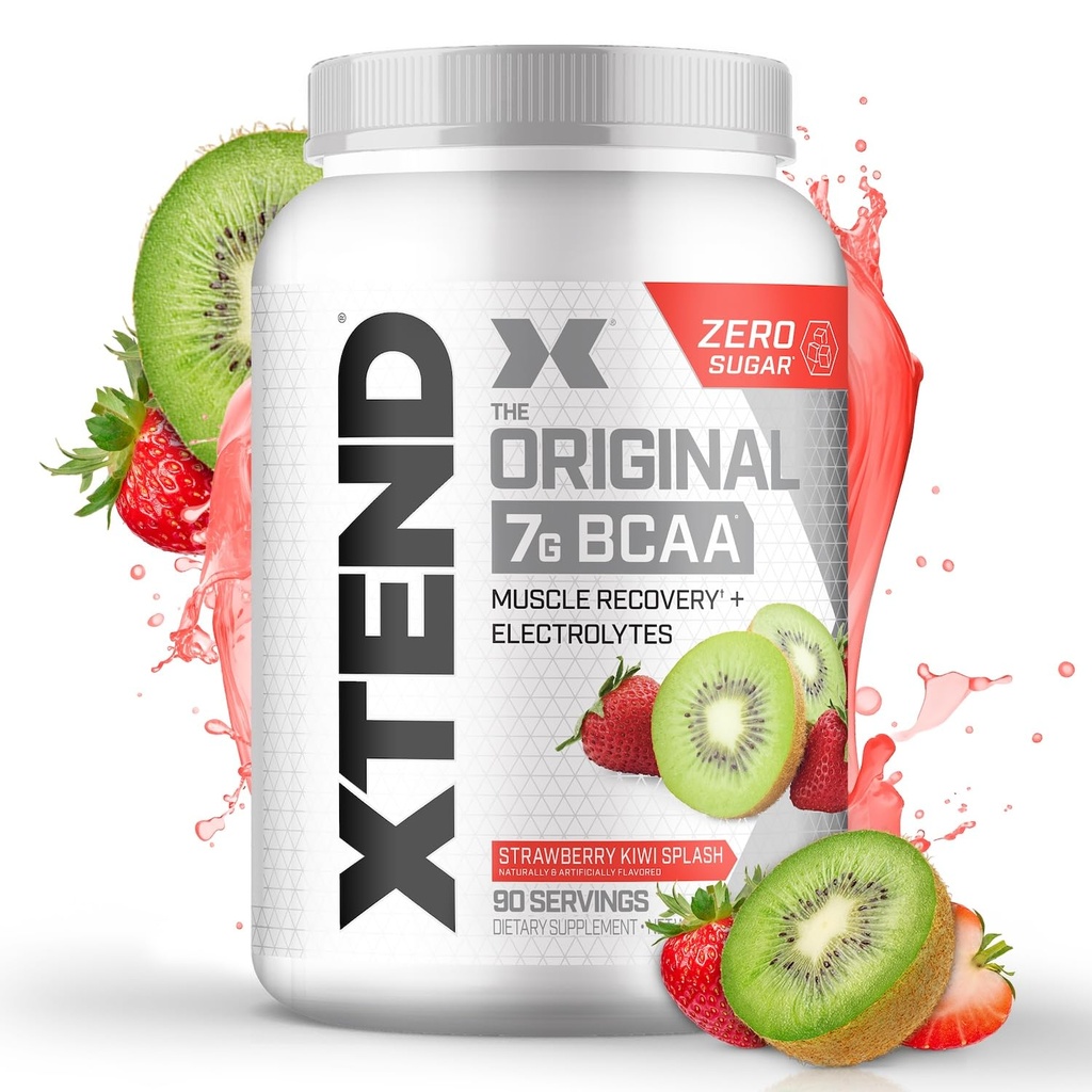 Xtend XTEND Original BCAA Powder 7g BCAA and 2.5g L-glutamin, Cukr zdarma příspěvek cvičení Muscle Recovery drink s aminokyseliny pro muže a ženy, 90 Služeb