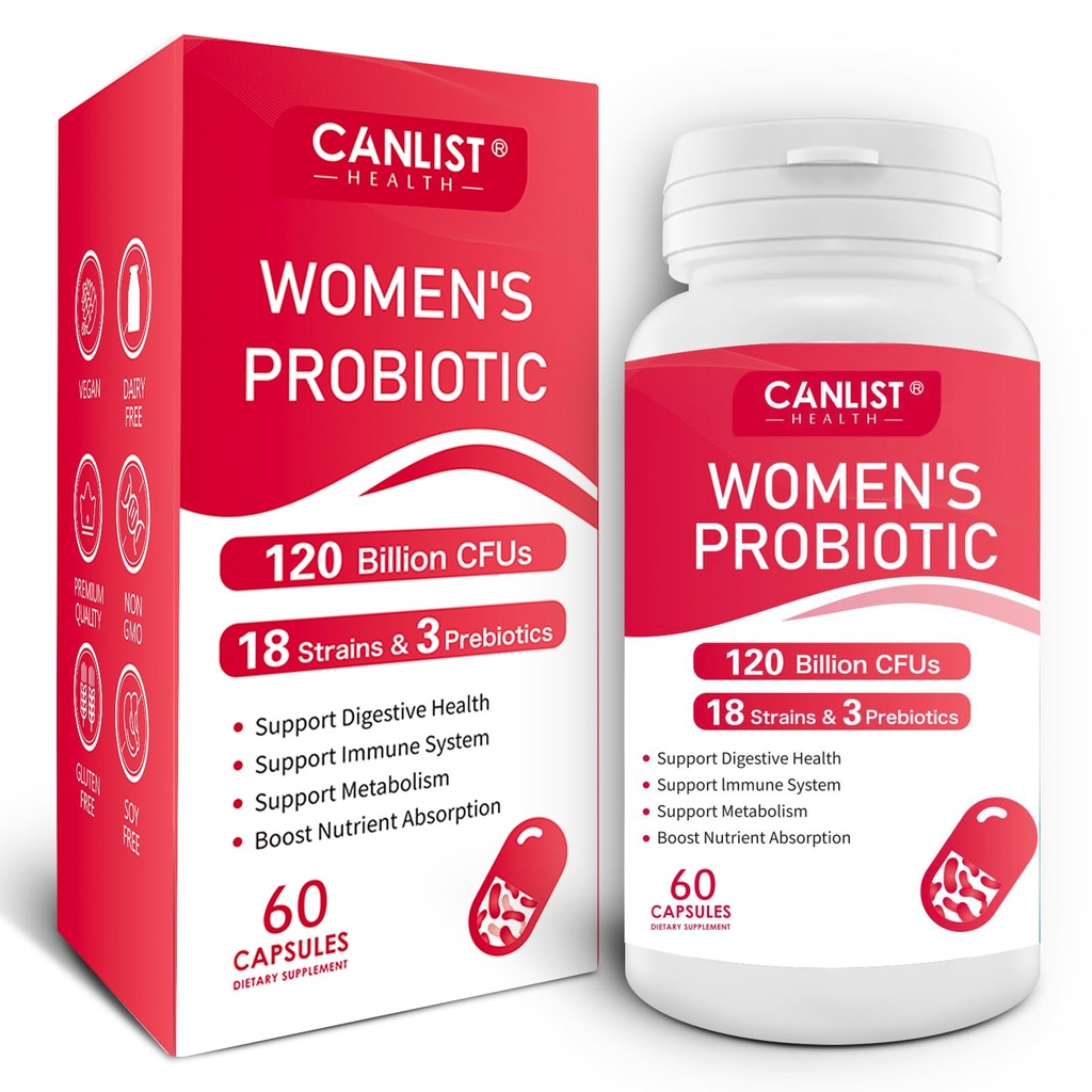 Ženské Probiotics120 miliard CFU 18 Strava 3 Prebiotika a stravitelné enzymy Obsahuje organické prebiotické brusinky Zdraví žen Stravovací & imunitní podpora Non- GMO Soy Gluten Dairy zdarma