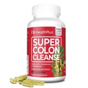 Zdraví Plus Super Colon Cleanse 15 den Dodávka Gentle Gut Cleanse Detox, Psylium Husk, Probiotika pro zácpu Relief & Digestive Podpora, 60 Kapsle