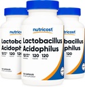 Nutricost Lactobacillus Acidophilus 10 Billion CFU, 120 Veggie Kapsle - Probiotic (3 lahve)
