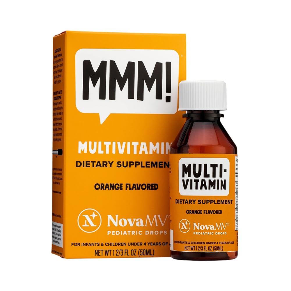 Nové Ferrum MMM 124; Multivitamin pro děti, kojence a Toddlers IR 124; Vitamin C, D3, E IR 124; gluten Free Certified IR 124; Sugar Free IR 124; No umělé barvy IR 124; Ages 4 & Under IR 124; Orange Ochucené 124; 2 Fl Oz (50 ml)