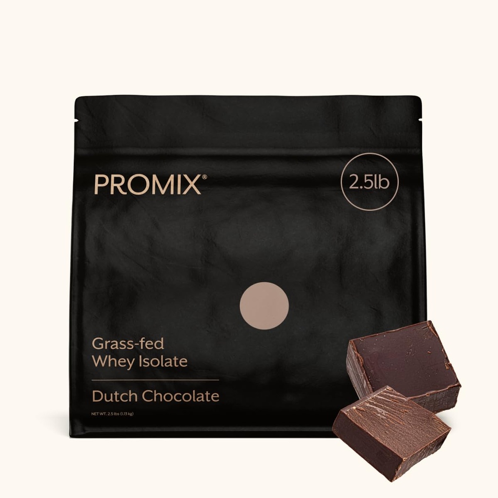 ProMix Nutrition Whey Protein Isolate Powder, Chocolate - Grass- Fed - The Post Workout Fitness & Nutrition Shakes, Smoothies & Vaření recepty - Gluten- Free & Keto- Friendly - 2.5 Pound (Balení po 1)