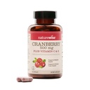 NatureWise Cranberry Pills for Women - Extract Equal to 12,500mg * Cranberry Supplement + Vitamin C & E - Cleansing Urinary Tract & Blinder - Vegan, Non- GMO, Sugar- Free - 60 Kapsle [1-Month Supply]