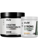 BARE VÝKONNOST VÝPOČET BPN Creatine Monohydrát & Silná zelená Bundle