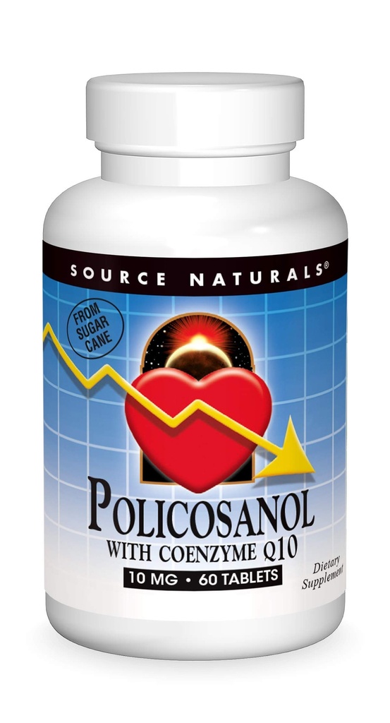 Zdroj Naturals Policosanol s koenzymem Q10 10 Mg Tablet, 60 Počet