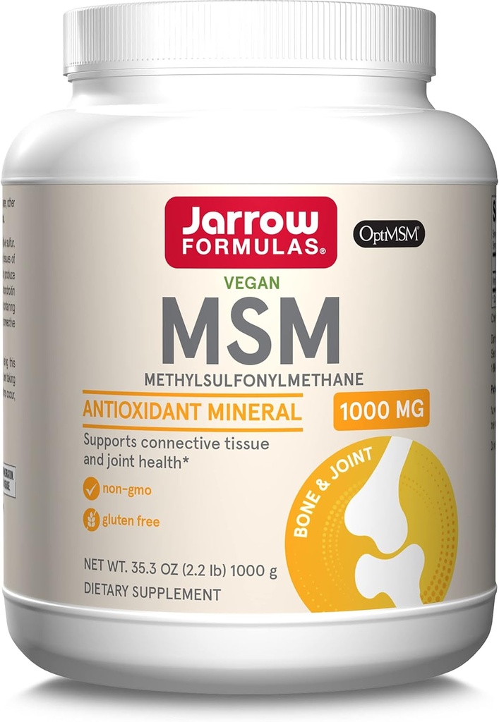 Jarrow Installas ® MSM Powder, Methylsulfonylmethan, 1,000mg, Antioxidant Mineral, Joint Health Supplement and Skin Support, 2.2 lbs, approx. 1000 Služeb